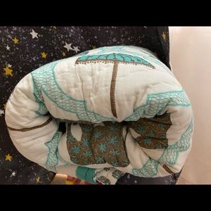 IndianJaipuri Quilt/Handmade/handblockprint/double sided/Natural dye/quilt